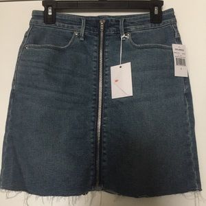 Good American Mini Skirt Exposed Zipper